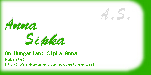 anna sipka business card